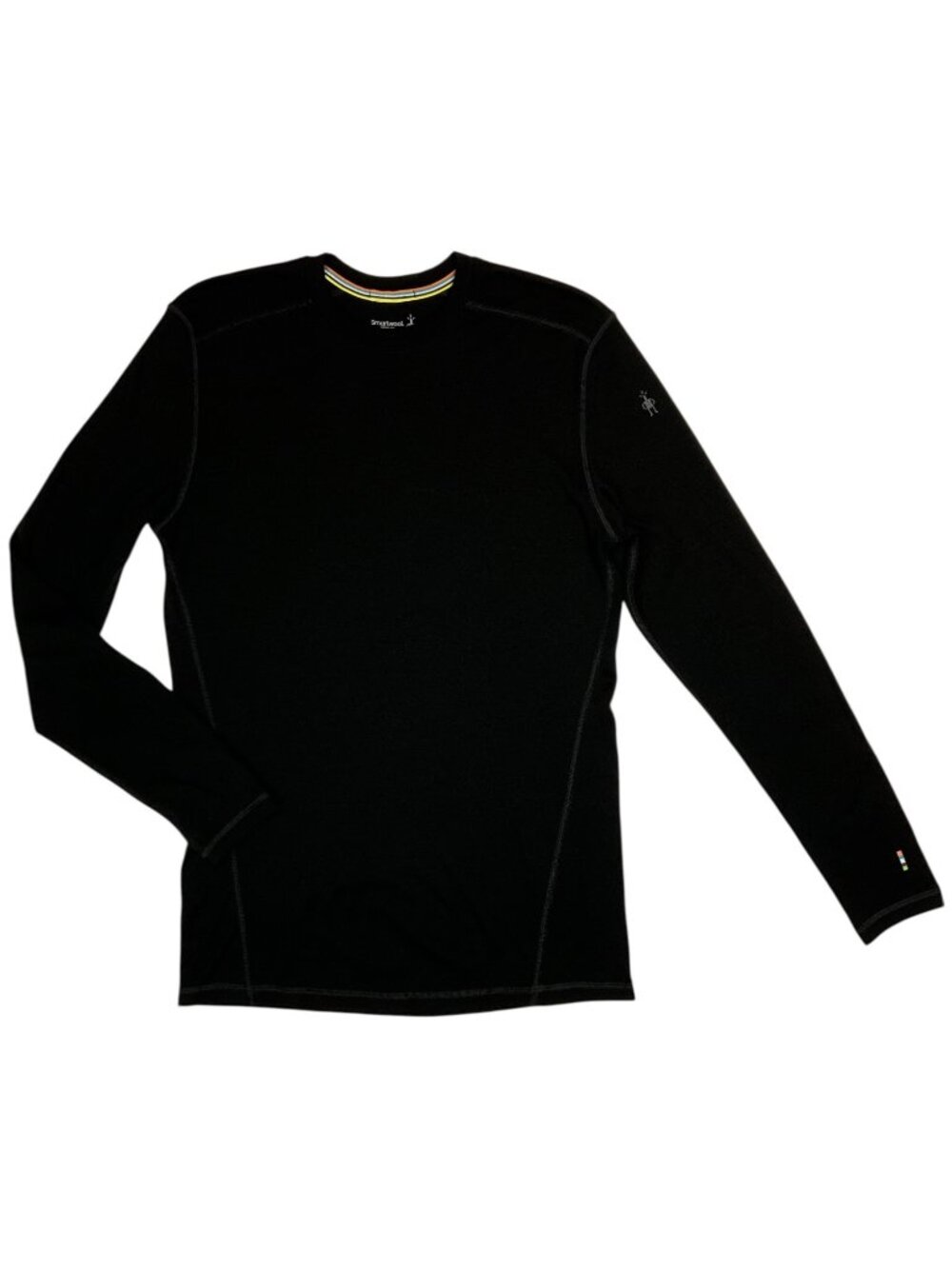 Smartwool Classic Thermal Merino Base Layer Crew Shirt L Black Wool